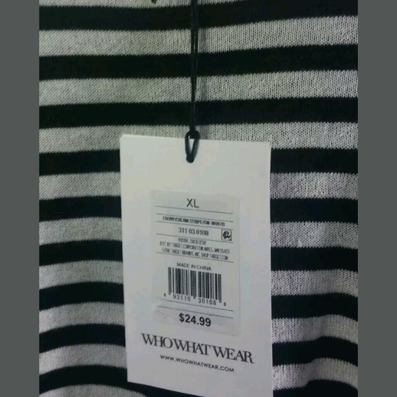 What Not To Wear Striped Long Sleeve Top Size XL - Picture 5 of 6